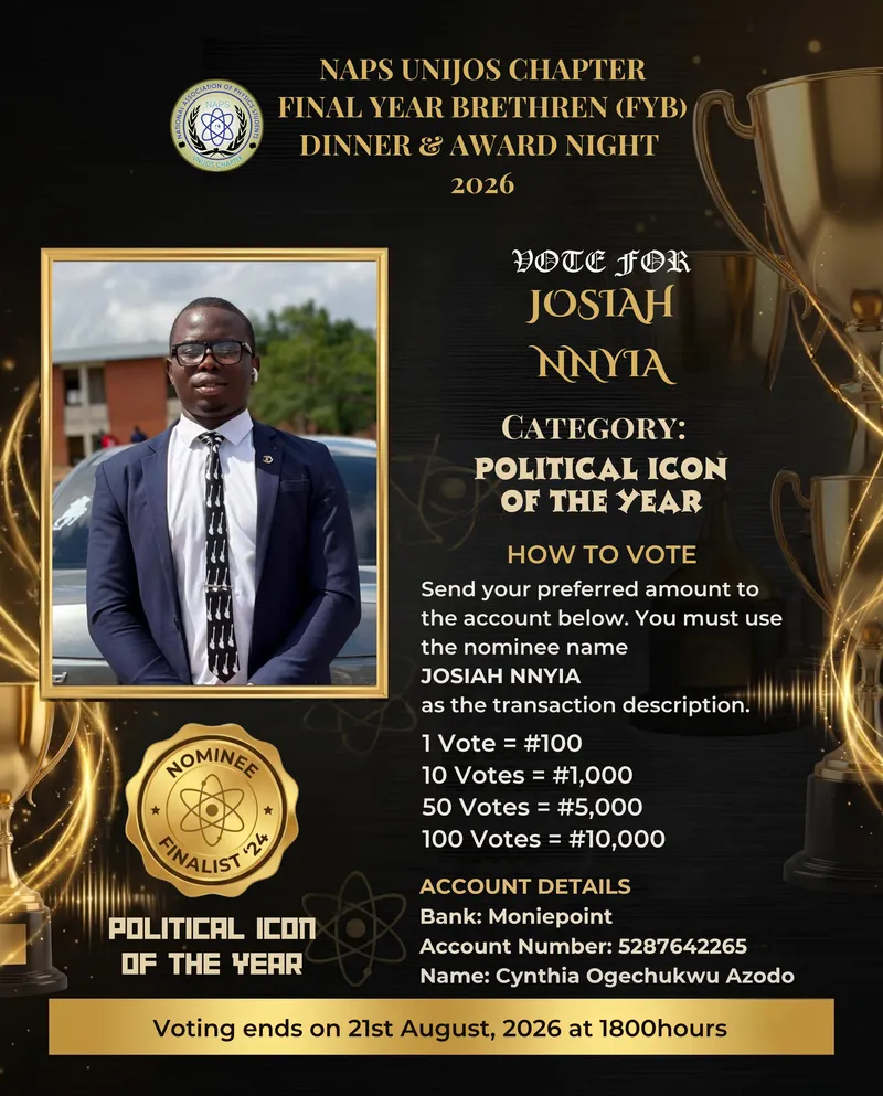 Campaign Flier for Josiah Nnyia