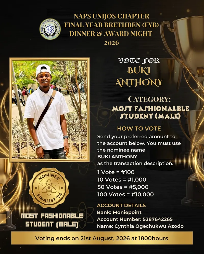 Campaign Flier for Buki Anthony